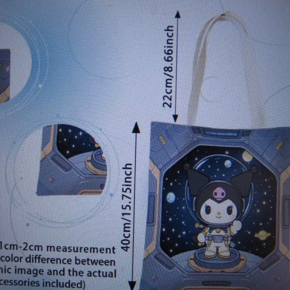 Sanrio Kruromi In Space Tote Bag